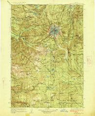 Mount Hood Oregon Historical topographic map, 1:125000 scale, 30 X 30 Minute, Year 1927
