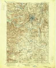 Mount Hood Oregon Historical topographic map, 1:125000 scale, 30 X 30 Minute, Year 1927