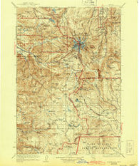 Mount Hood Oregon Historical topographic map, 1:125000 scale, 30 X 30 Minute, Year 1927