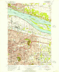 Mount Tabor Oregon Historical topographic map, 1:24000 scale, 7.5 X 7.5 Minute, Year 1954