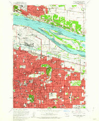 Mount Tabor Oregon Historical topographic map, 1:24000 scale, 7.5 X 7.5 Minute, Year 1961
