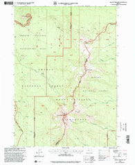 Mount Thielsen Oregon Historical topographic map, 1:24000 scale, 7.5 X 7.5 Minute, Year 1998