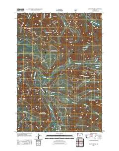 Mount Bruno Oregon Historical topographic map, 1:24000 scale, 7.5 X 7.5 Minute, Year 2011