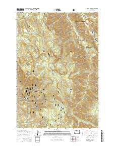 Mount Fanny Oregon Current topographic map, 1:24000 scale, 7.5 X 7.5 Minute, Year 2014