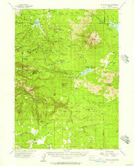 Mt. Mc Loughlin Oregon Historical topographic map, 1:62500 scale, 15 X 15 Minute, Year 1955