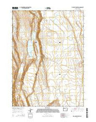 Mud Lake Reservoir Oregon Current topographic map, 1:24000 scale, 7.5 X 7.5 Minute, Year 2014