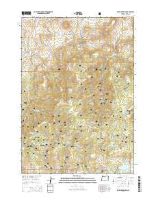Mule Deer Ridge Oregon Current topographic map, 1:24000 scale, 7.5 X 7.5 Minute, Year 2014