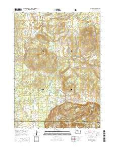 Mule Hill Oregon Current topographic map, 1:24000 scale, 7.5 X 7.5 Minute, Year 2014