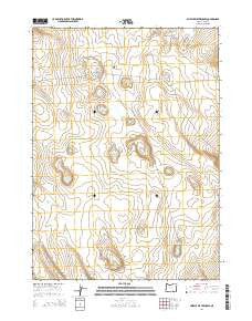 Murphy Waterholes Oregon Current topographic map, 1:24000 scale, 7.5 X 7.5 Minute, Year 2014