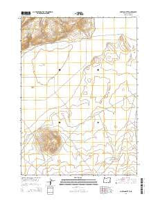 Mustang Butte Oregon Current topographic map, 1:24000 scale, 7.5 X 7.5 Minute, Year 2014