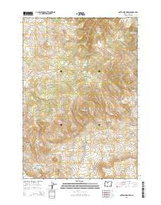 Mutton Mountain Oregon Current topographic map, 1:24000 scale, 7.5 X 7.5 Minute, Year 2014