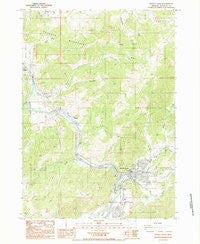 Myrtle Creek Oregon Historical topographic map, 1:24000 scale, 7.5 X 7.5 Minute, Year 1987