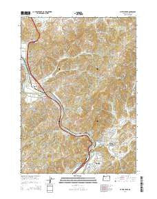 Myrtle Creek Oregon Current topographic map, 1:24000 scale, 7.5 X 7.5 Minute, Year 2014