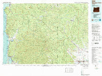 Nehalem River Oregon Historical topographic map, 1:100000 scale, 30 X 60 Minute, Year 1979