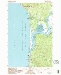 Nehalem Oregon Historical topographic map, 1:24000 scale, 7.5 X 7.5 Minute, Year 1985