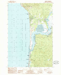 Nehalem Oregon Historical topographic map, 1:24000 scale, 7.5 X 7.5 Minute, Year 1985