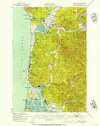 Nehalem Oregon Historical topographic map, 1:62500 scale, 15 X 15 Minute, Year 1937
