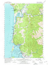 Nehalem Oregon Historical topographic map, 1:62500 scale, 15 X 15 Minute, Year 1955