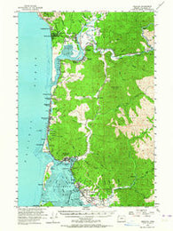 Nehalem Oregon Historical topographic map, 1:62500 scale, 15 X 15 Minute, Year 1955