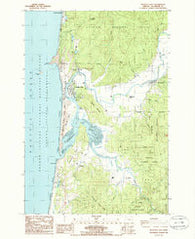 Nestucca Bay Oregon Historical topographic map, 1:24000 scale, 7.5 X 7.5 Minute, Year 1985