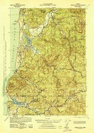 Nestucca Bay Oregon Historical topographic map, 1:62500 scale, 15 X 15 Minute, Year 1942