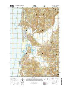 Nestucca Bay Oregon Current topographic map, 1:24000 scale, 7.5 X 7.5 Minute, Year 2014