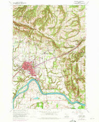 Newberg Oregon Historical topographic map, 1:24000 scale, 7.5 X 7.5 Minute, Year 1961