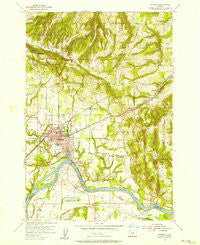 Newberg Oregon Historical topographic map, 1:24000 scale, 7.5 X 7.5 Minute, Year 1954