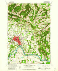 Newberg Oregon Historical topographic map, 1:24000 scale, 7.5 X 7.5 Minute, Year 1961