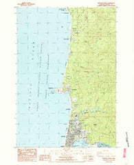 Newport North Oregon Historical topographic map, 1:24000 scale, 7.5 X 7.5 Minute, Year 1984