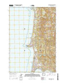 Newport North Oregon Current topographic map, 1:24000 scale, 7.5 X 7.5 Minute, Year 2014