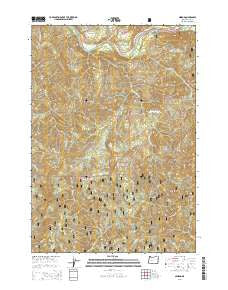 Nimrod Oregon Current topographic map, 1:24000 scale, 7.5 X 7.5 Minute, Year 2014