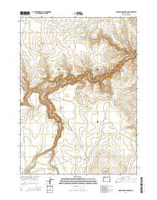 No Crossing Crossing Oregon Current topographic map, 1:24000 scale, 7.5 X 7.5 Minute, Year 2014