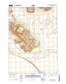 Northeast Harney Lake Oregon Current topographic map, 1:24000 scale, 7.5 X 7.5 Minute, Year 2014