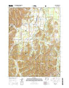 O'Brien Oregon Current topographic map, 1:24000 scale, 7.5 X 7.5 Minute, Year 2014