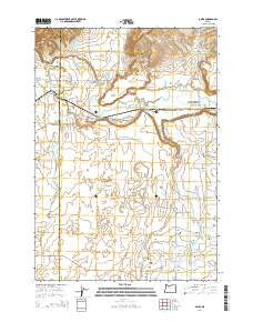 O'Neil Oregon Current topographic map, 1:24000 scale, 7.5 X 7.5 Minute, Year 2014