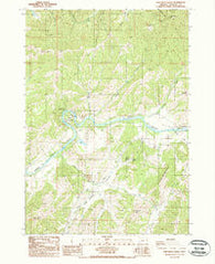 Oak Creek Valley Oregon Historical topographic map, 1:24000 scale, 7.5 X 7.5 Minute, Year 1987