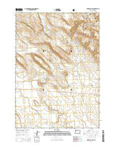 Oakerman Lakes Oregon Current topographic map, 1:24000 scale, 7.5 X 7.5 Minute, Year 2014