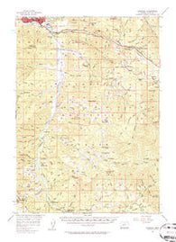 Oakridge Oregon Historical topographic map, 1:62500 scale, 15 X 15 Minute, Year 1956