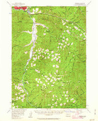 Oakridge Oregon Historical topographic map, 1:62500 scale, 15 X 15 Minute, Year 1956