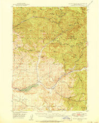 Ochoco Reservoir Oregon Historical topographic map, 1:62500 scale, 15 X 15 Minute, Year 1950