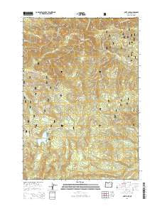 Olive Lake Oregon Current topographic map, 1:24000 scale, 7.5 X 7.5 Minute, Year 2014