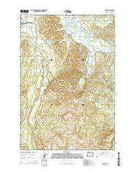 Olney Oregon Current topographic map, 1:24000 scale, 7.5 X 7.5 Minute, Year 2014