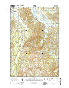 Olney Oregon Current topographic map, 1:24000 scale, 7.5 X 7.5 Minute, Year 2014