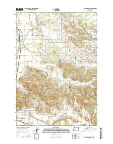 Onehorse Slough Oregon Current topographic map, 1:24000 scale, 7.5 X 7.5 Minute, Year 2014