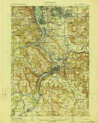 Oregon City Oregon Historical topographic map, 1:62500 scale, 15 X 15 Minute, Year 1914