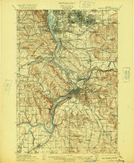 Oregon City Oregon Historical topographic map, 1:62500 scale, 15 X 15 Minute, Year 1914