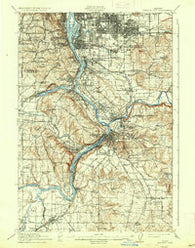 Oregon City Oregon Historical topographic map, 1:62500 scale, 15 X 15 Minute, Year 1914