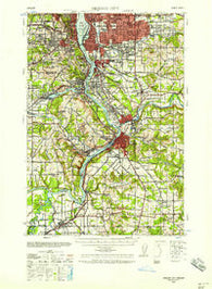 Oregon City Oregon Historical topographic map, 1:62500 scale, 15 X 15 Minute, Year 1939