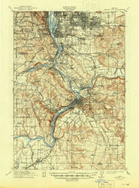 Oregon City Oregon Historical topographic map, 1:62500 scale, 15 X 15 Minute, Year 1914